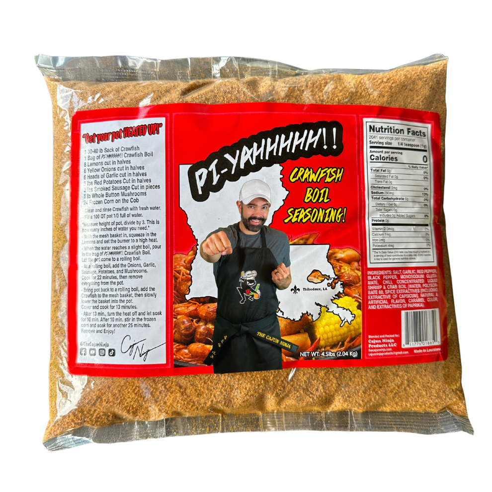 NolaCajun The Cajun Ninja PI-YAHHHHH Crawfish Boil Seasoning Louisiana Cajun Boil