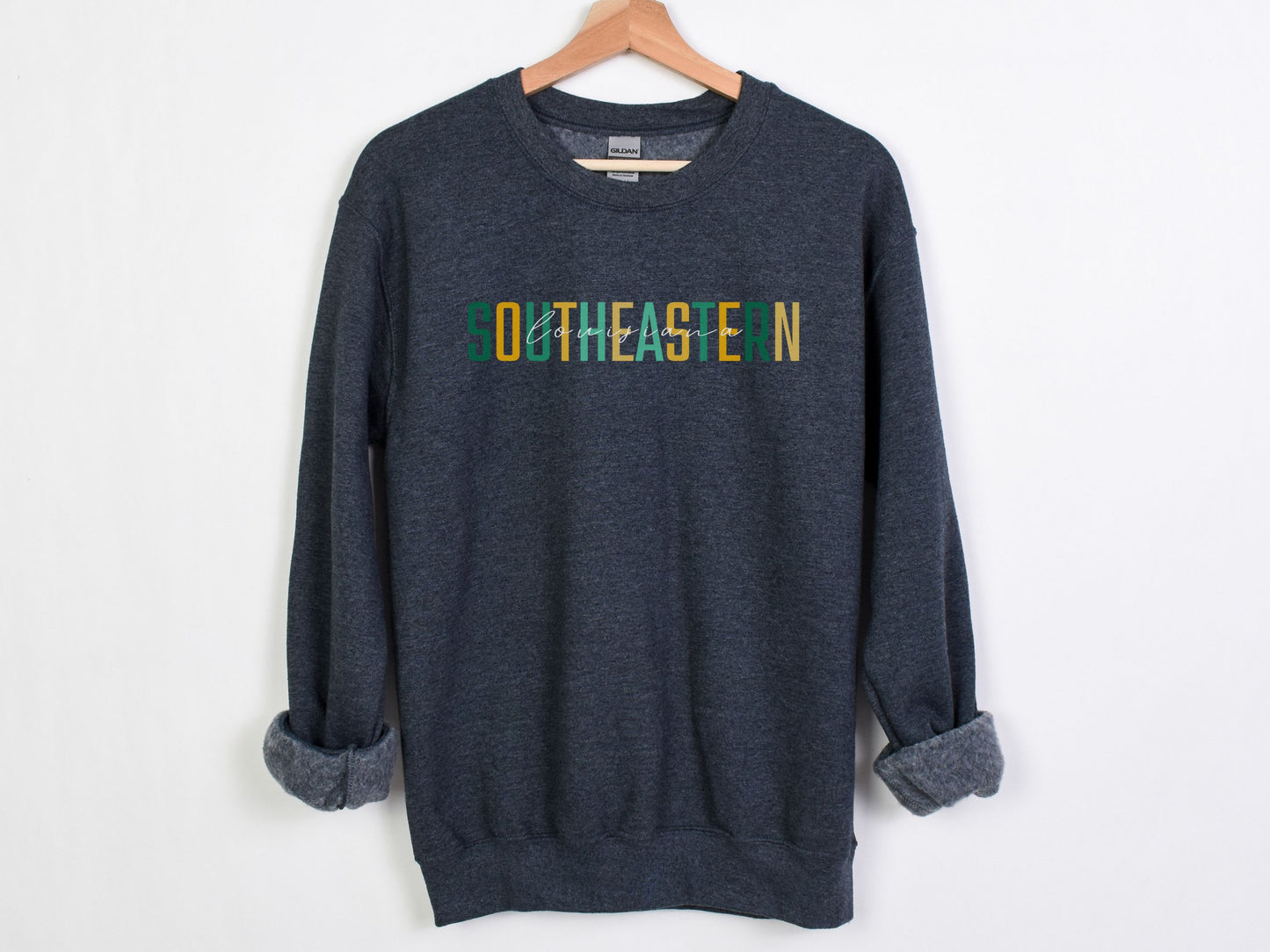 NolaCajun Southeastern Louisiana Sweatshirt Lifestyle View Hammond Louisiana Spirit Gift