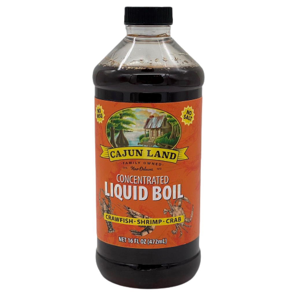 Cajun Land Liquid Crab Boil 16oz - Louisiana Seafood Boil Seasoning