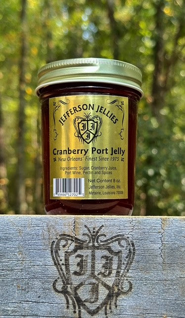 NolaCajun Jefferson Jellies Cranberry Port Jelly Louisiana Artisan Jelly Gift