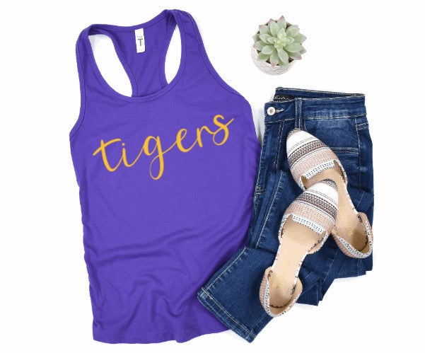 NolaCajun Tigers Racerback Tank Top Louisiana LSU Cajun