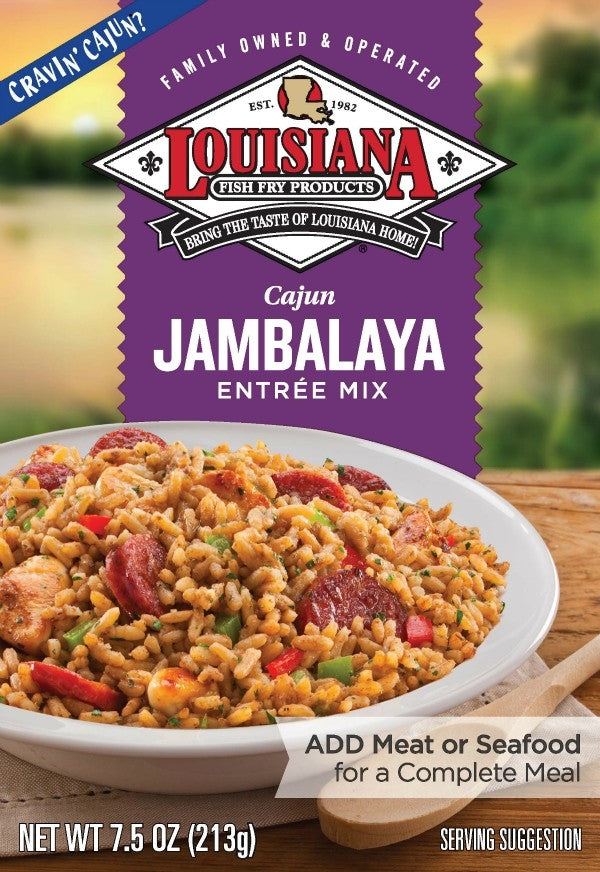NolaCajun Louisiana Fish Fry Cajun Jambalaya Entree Mix Louisiana one-pot jambalaya dinner kit