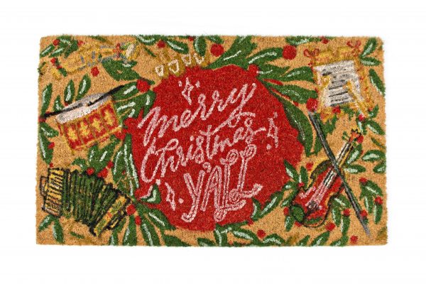 NolaCajun Door Mat Merry Christmas Yall Louisiana Southern