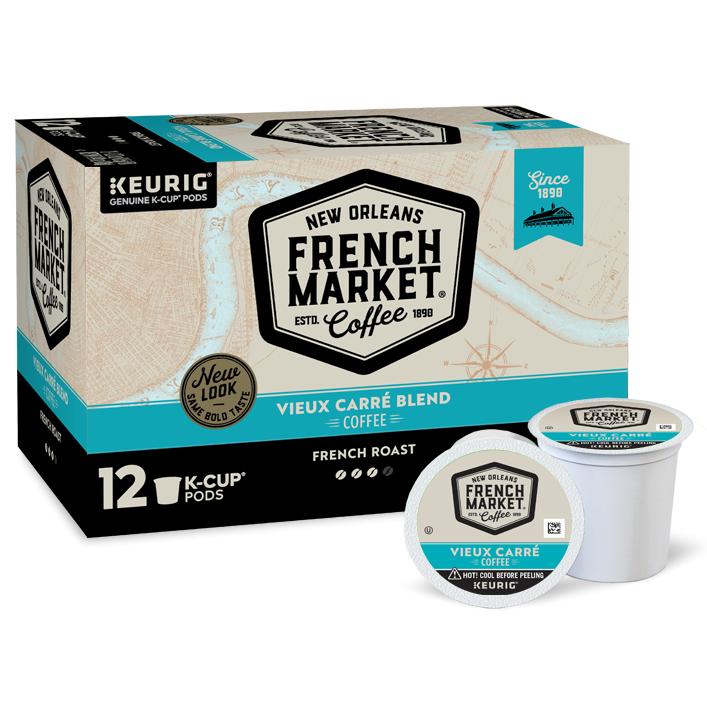 NolaCajun French Market Coffee Vieux Carre Blend French Roast Single Serve Cups New Orleans