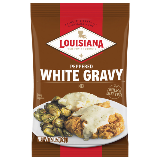 NolaCajun Louisiana Fish Fry Peppered White Gravy Mix Louisiana Gravy Cajun Sauce
