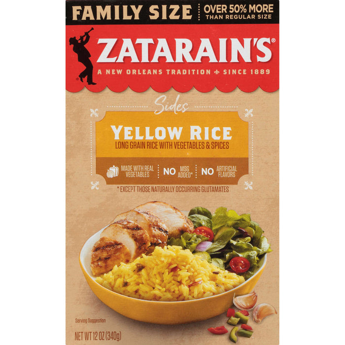NolaCajun Zatarain's Yellow Rice Package Louisiana Cajun Yellow Rice Mix