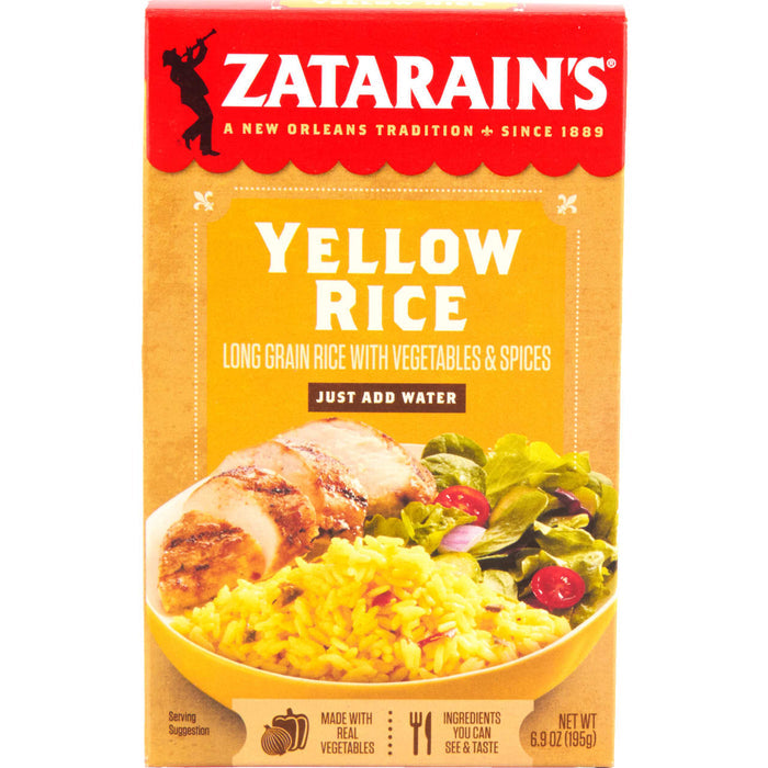 NolaCajun Zatarain's Yellow Rice Front View Louisiana Cajun Yellow Rice Mix