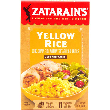 NolaCajun Zatarain's Yellow Rice Front View Louisiana Cajun Yellow Rice Mix
