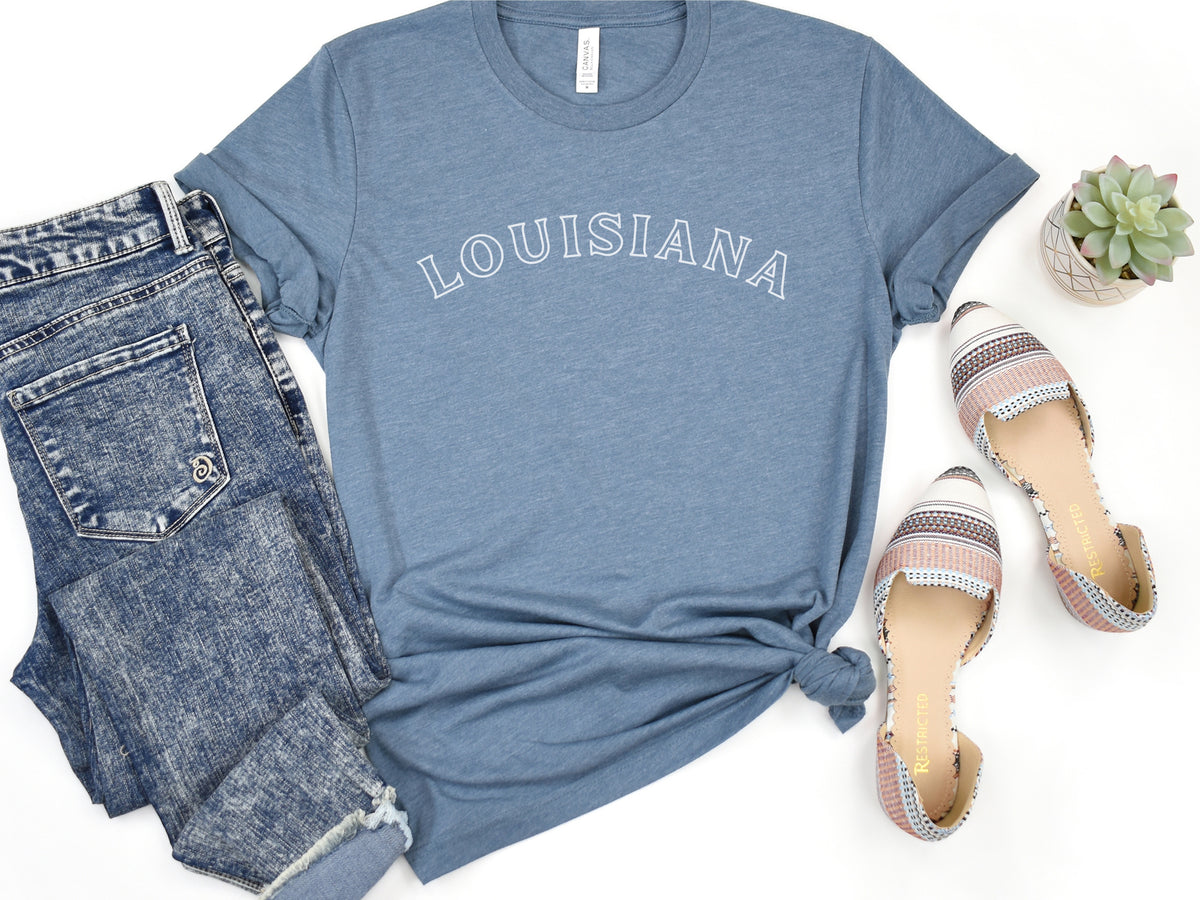 NolaCajun Louisiana Tshirt Detail View Louisiana Graphic Tee Cajun Pride