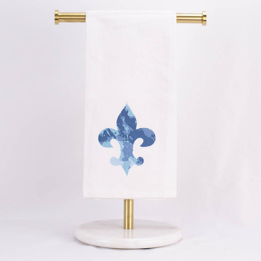 NolaCajun Fleur De Lis Silhouette Hand Towel Louisiana New Orleans Kitchen Towel