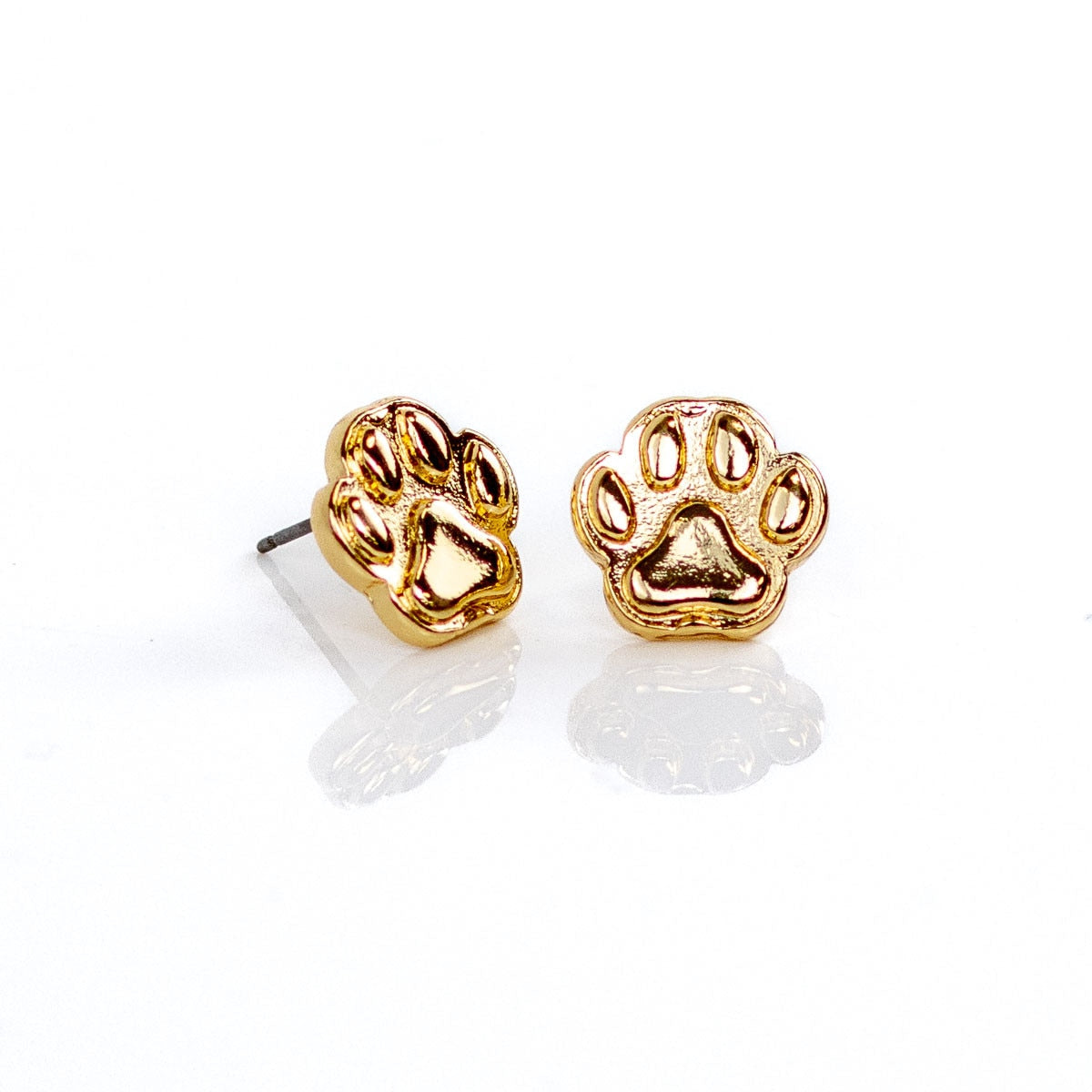 NolaCajun Paw Print Stud Earrings Louisiana Tiger Spirit Jewelry New Orleans