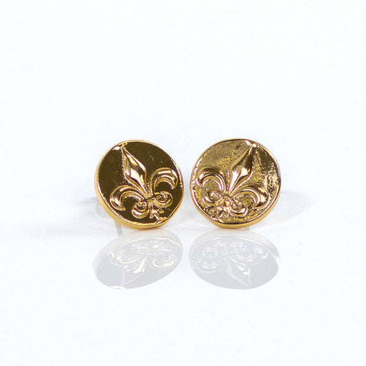 NolaCajun Fleur de Lis Stud Earrings Louisiana New Orleans Jewelry Gift Cajun