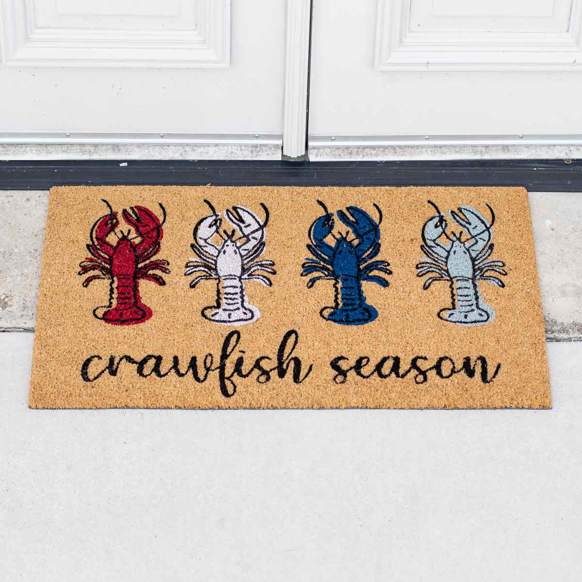 NolaCajun Door Mat Crawfish Season Louisiana Crawfish Welcome Mat New Orleans