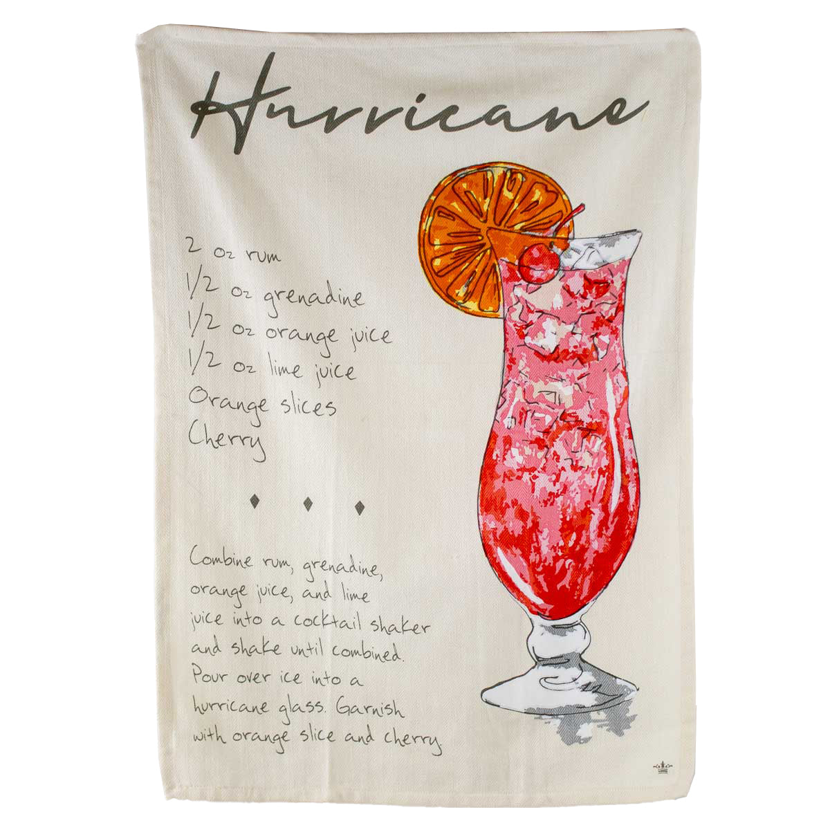 NolaCajun Bar Towel Hurricane Louisiana Cocktail Humor Kitchen Towel New Orleans
