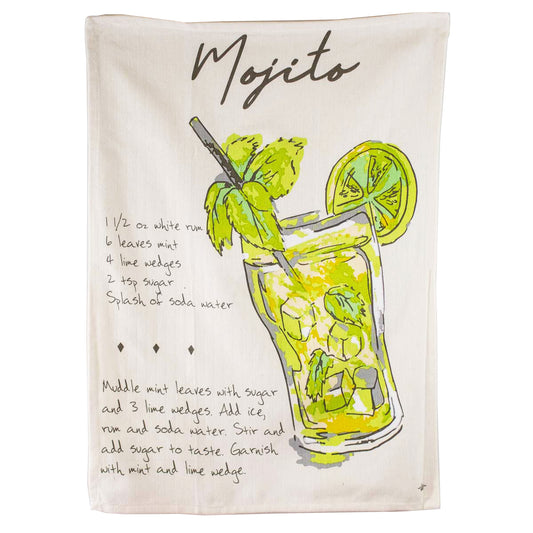 NolaCajun Bar Towel Mojito Louisiana Cocktail Humor Kitchen Towel New Orleans