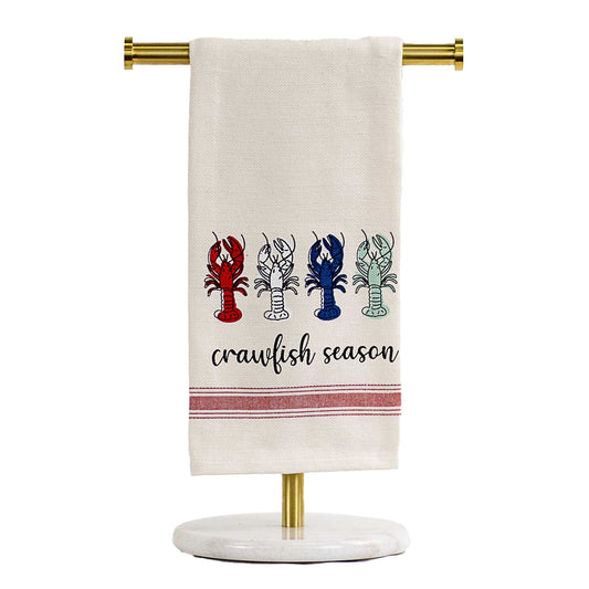 NolaCajun Crawfish Season Hand Towel Louisiana Cajun Crawfish Kitchen Towel