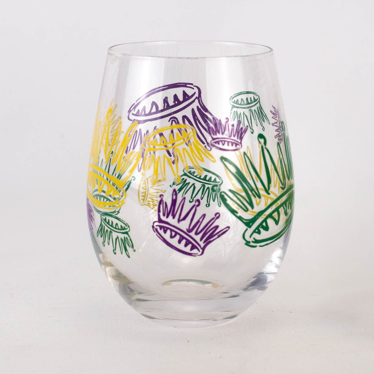 NolaCajun La Couronne Wine Glass Set Louisiana New Orleans Entertaining Gift