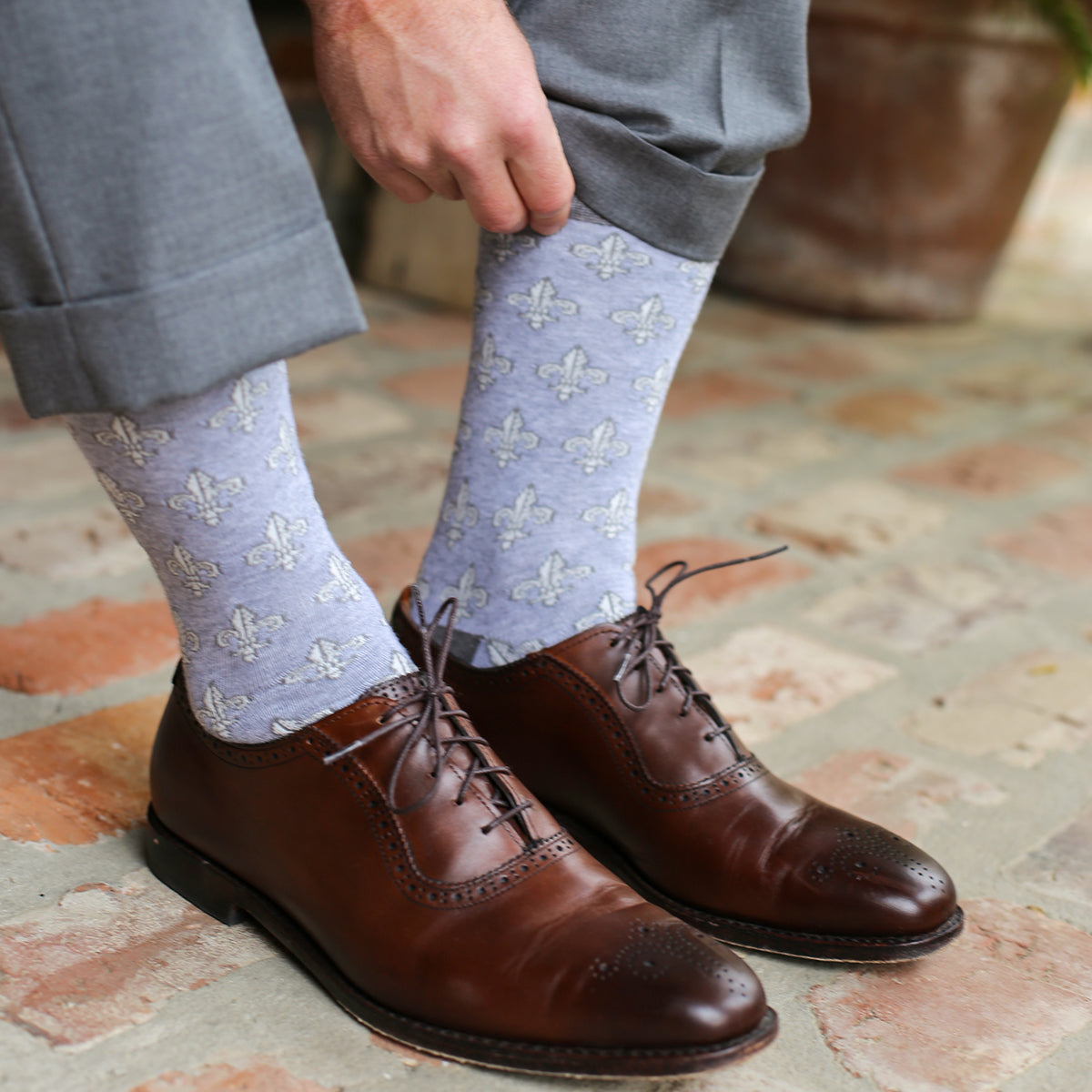 NolaCajun Men's Fleur De Lis Socks Louisiana New Orleans Novelty Socks Cajun