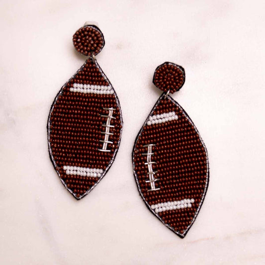 NolaCajun Football Beaded Earrings Louisiana Sports Jewelry New Orleans Cajun