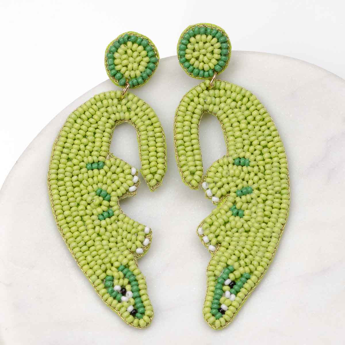 NolaCajun Alligator Beaded Earrings Louisiana Cajun Jewelry New Orleans