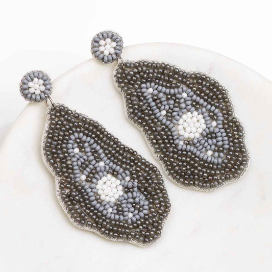 NolaCajun Oyster Beaded Earrings Louisiana Coastal Jewelry New Orleans