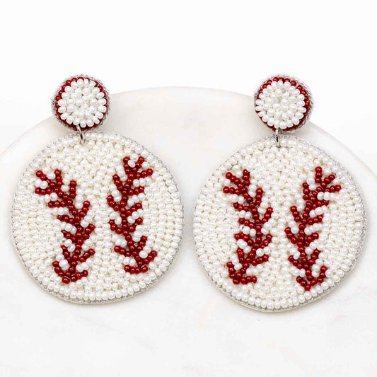 NolaCajun Baseball Beaded Earrings Louisiana Sports Jewelry New Orleans Cajun