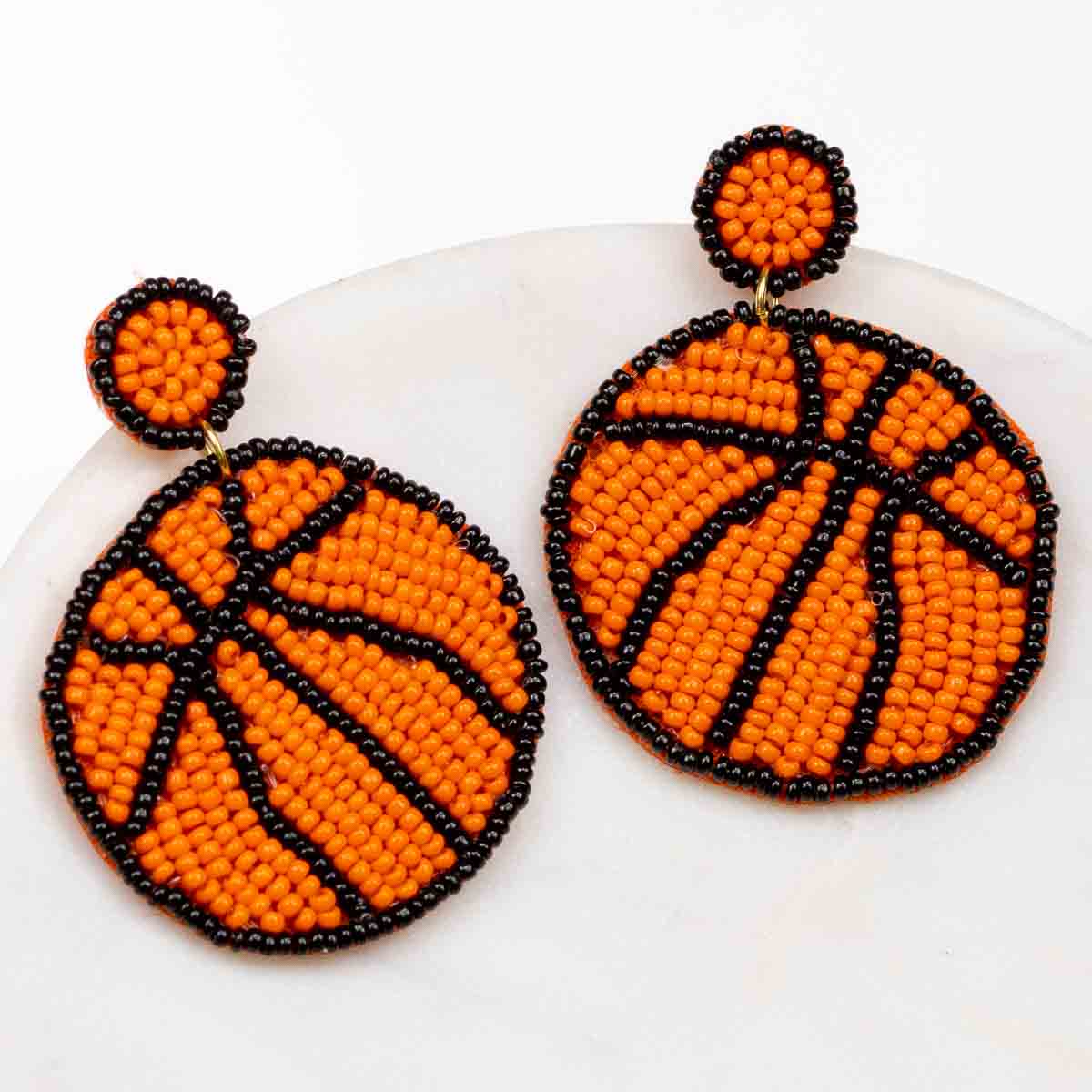 NolaCajun Basketball Beaded Earrings Louisiana Sports Jewelry New Orleans Cajun