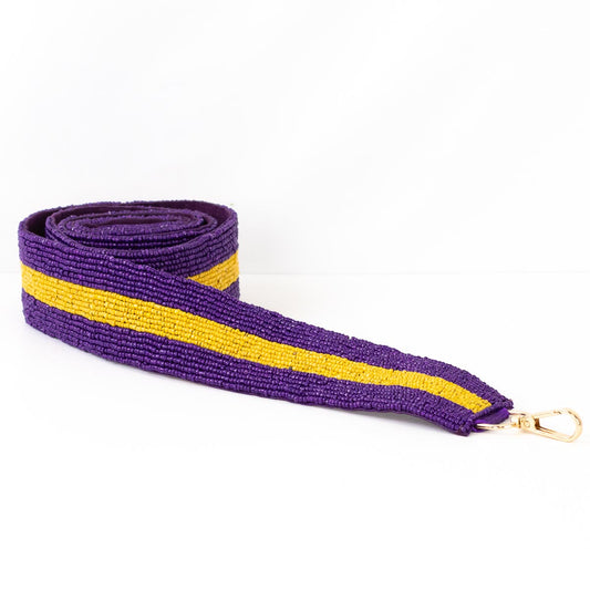 NolaCajun Gameday Stripe Purse Strap Louisiana Sports Fashion Accessory New Orleans