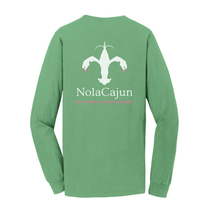 NolaCajun Long Sleeve Logo Tshirt Black Back View Louisiana Cajun Pride New Orleans