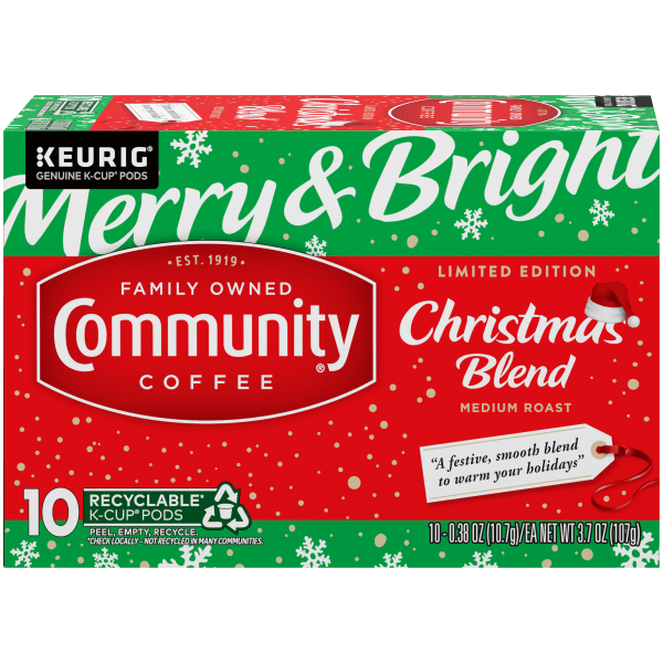 NolaCajun Community Coffee Christmas Blend Single Serve Cups Louisiana Coffee New Orleans