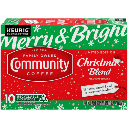 NolaCajun Community Coffee Christmas Blend Single Serve Cups Louisiana Coffee New Orleans