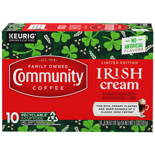NolaCajun Community Coffee Irish Cream Single Serve Cups Louisiana Coffee New Orleans