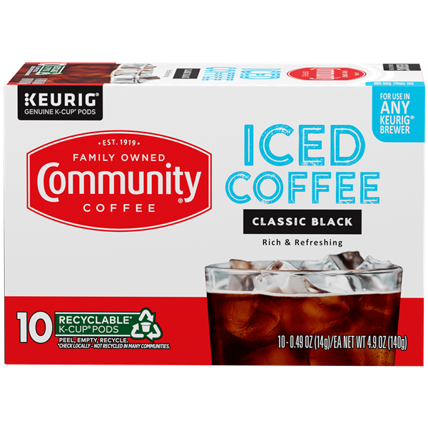 Community Coffee Iced Coffee Cups - Louisiana Cold Brew Iced Coffee Singles