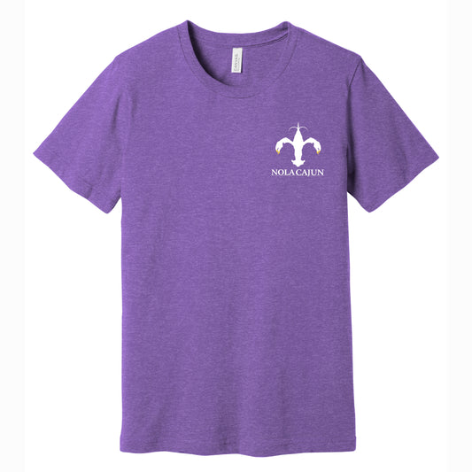 NolaCajun Mardi Gras Oak Tshirt Back View Louisiana Mardi Gras Oak Street Spirit
