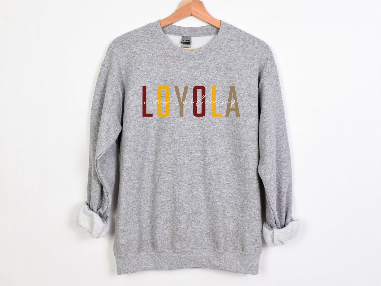 NolaCajun Loyola Sweatshirt Logo View Loyola University New Orleans Louisiana Pride