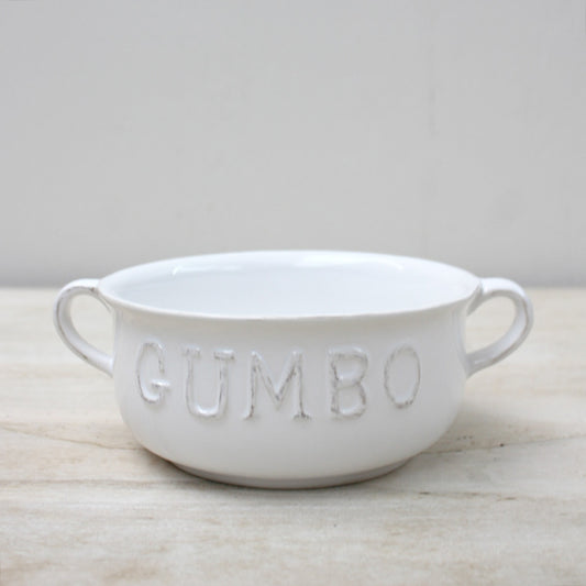 NolaCajun Gumbo Bowl with Double Handle Louisiana New Orleans Serving Bowl Gift