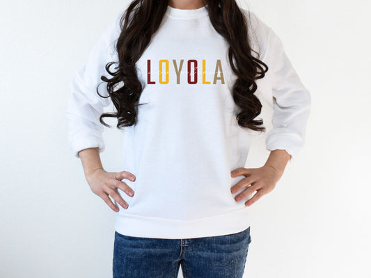 NolaCajun Loyola Sweatshirt Back View Loyola University New Orleans Louisiana