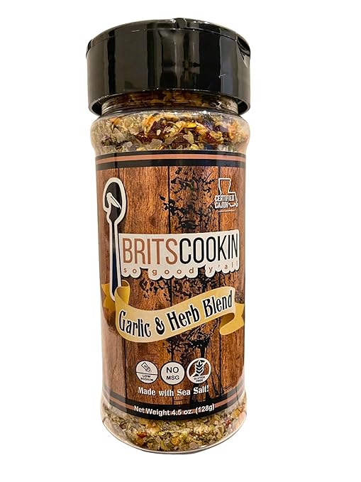 NolaCajun Britts Cooking Garlic and Herb Seasoning Louisiana Cajun Herb Spice