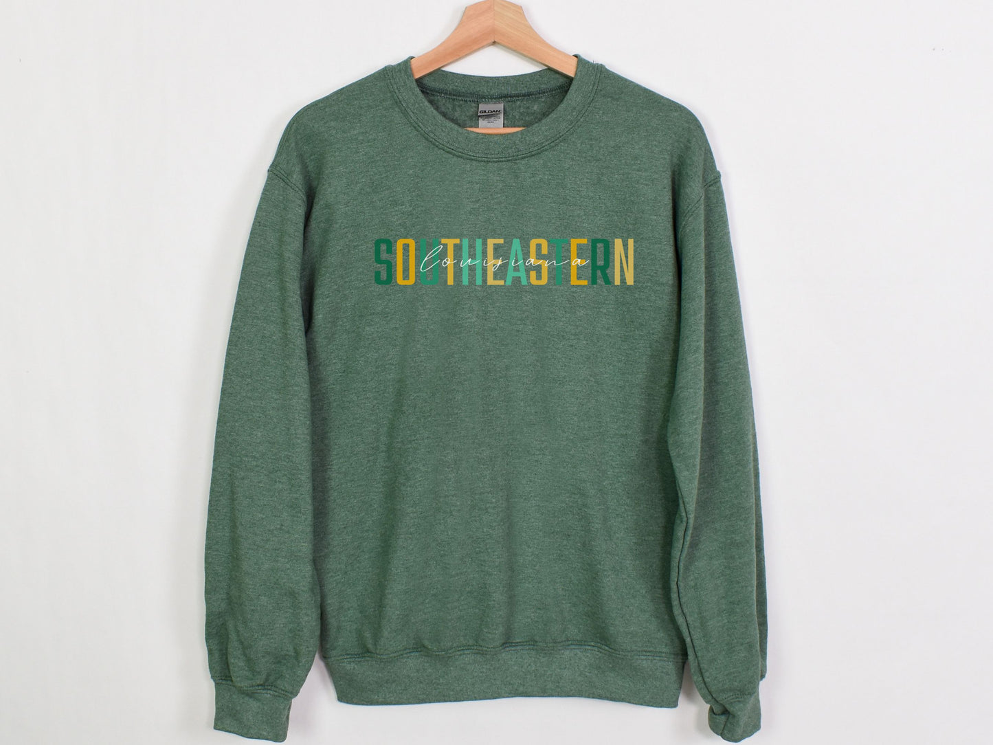 NolaCajun Southeastern Louisiana Sweatshirt Front View SLU Lions Hammond Louisiana