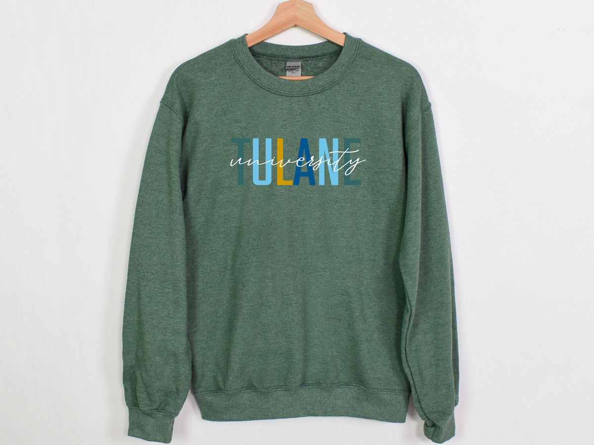 NolaCajun Tulane Sweatshirt Color View Tulane Spirit New Orleans Louisiana