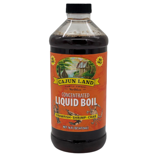 Cajun Land Liquid Crab Boil 16oz - Louisiana Seafood Boil Seasoning