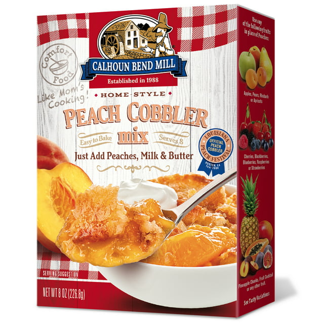 Calhoun Bend Mill Peach Cobbler Mix - Southern Style Peach Cobbler Dessert Mix