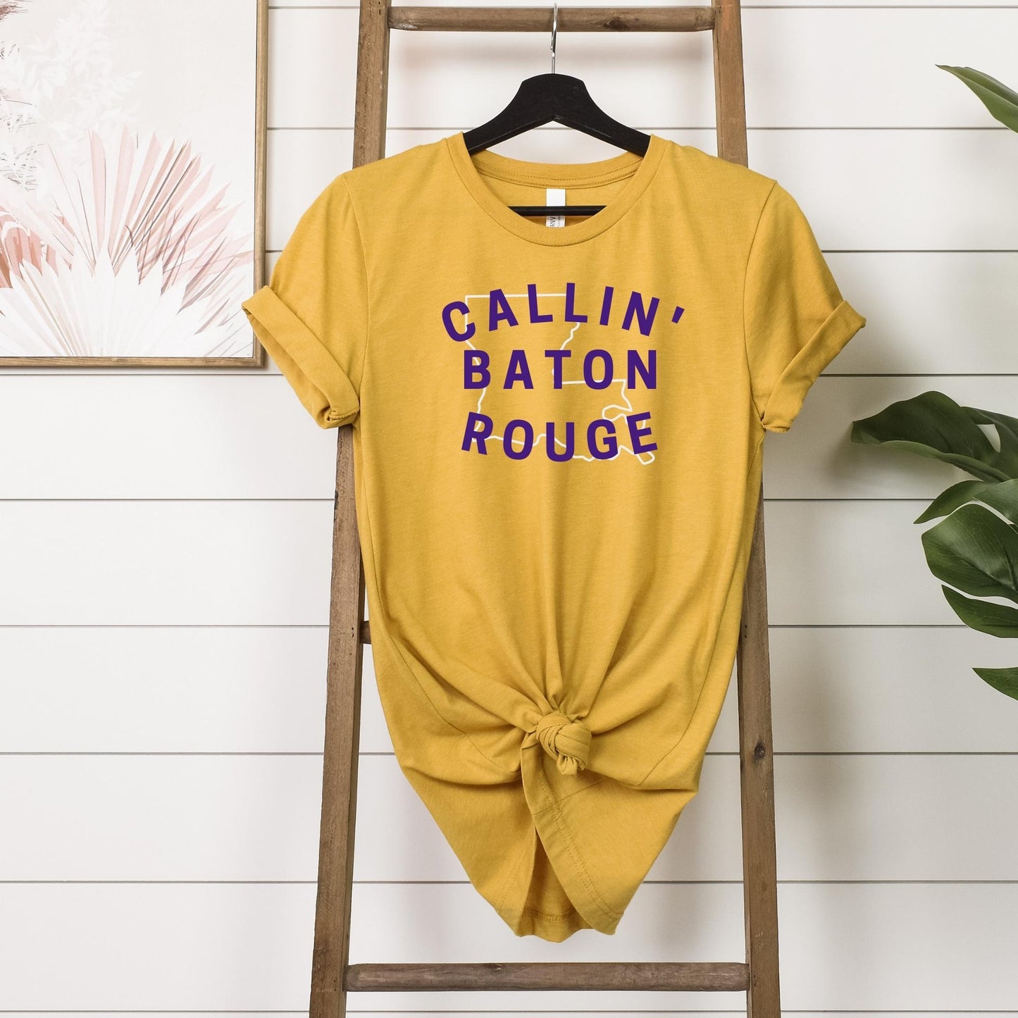 NolaCajun Callin Baton Rouge T-Shirt Front View Louisiana Cajun Apparel