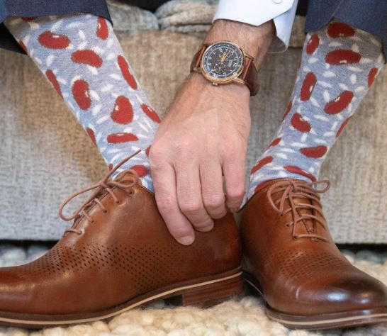 NolaCajun Mens Red Beans and Rice Socks Louisiana Cajun Novelty Socks New Orleans