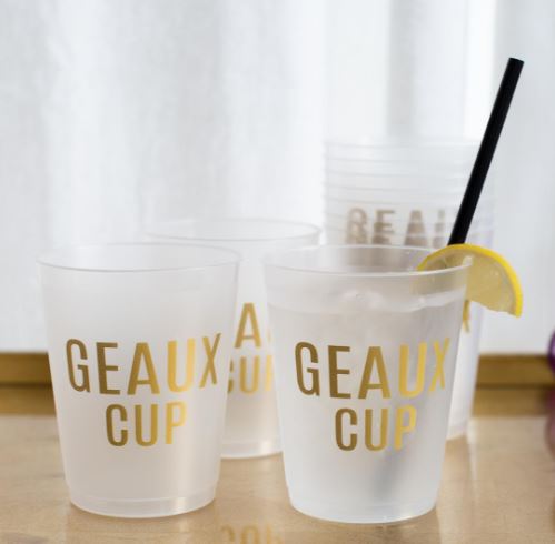 NolaCajun Geaux Cup Party Cups 16oz Louisiana Cajun Entertaining New Orleans