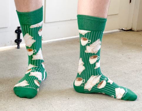 NolaCajun Mens Beignet Socks Louisiana Cajun Novelty Socks New Orleans