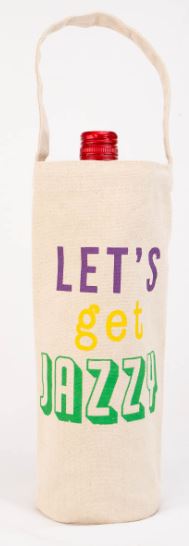 NolaCajun Lets Get Jazzy Wine Bag Louisiana New Orleans Jazz Gift Bag