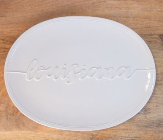 NolaCajun Louisiana Embossed Platter Louisiana Cajun Entertaining New Orleans