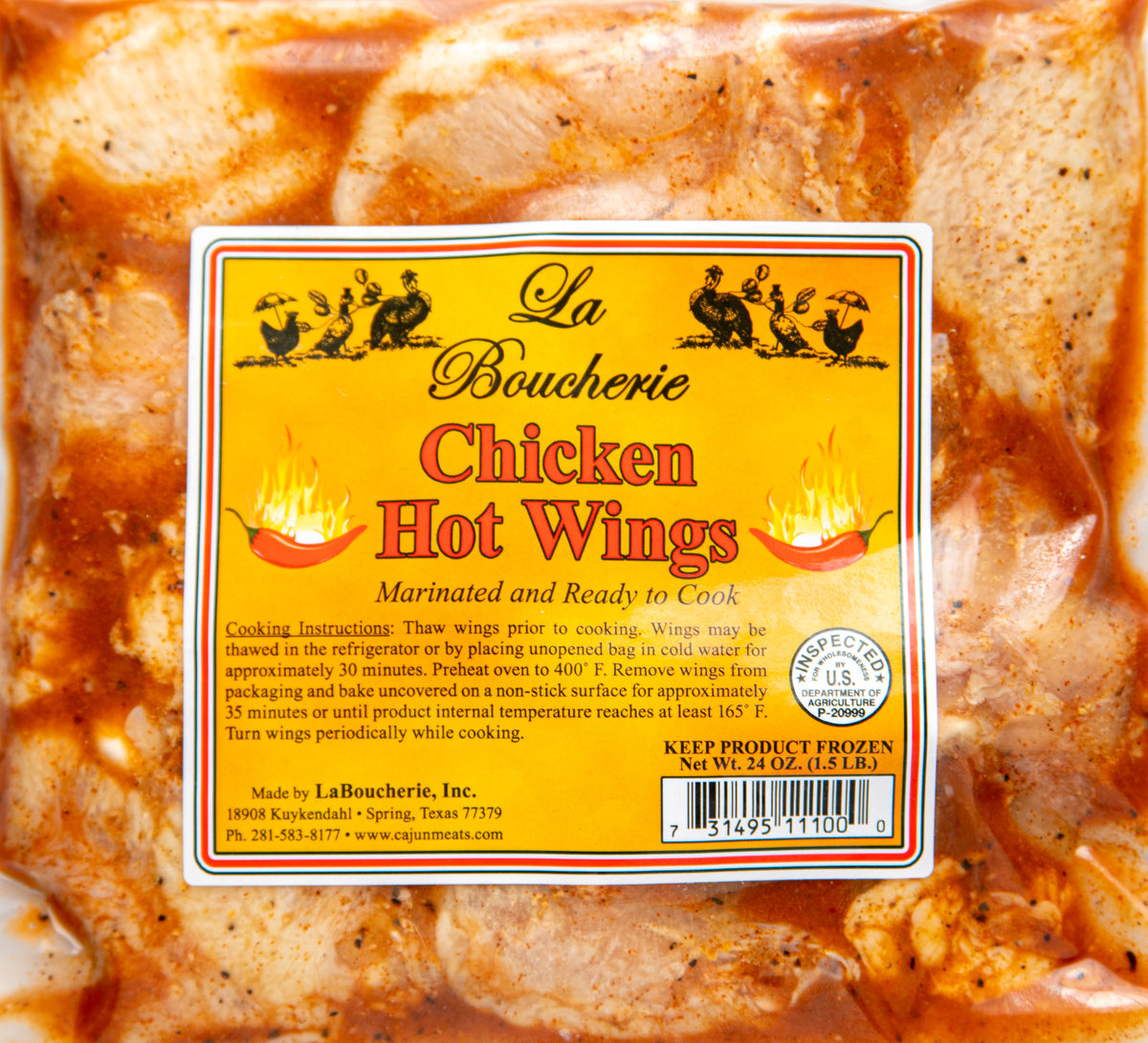 NolaCajun Chicken Hot Wings Package View Louisiana Cajun Hot Wings New Orleans