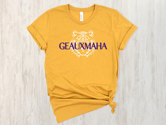 NolaCajun Geauxmaha Ladies T-Shirt Back View Louisiana Cajun Apparel New Orleans